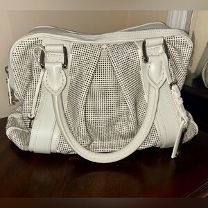 Burberry Ashbury Knight Studded White Handbag